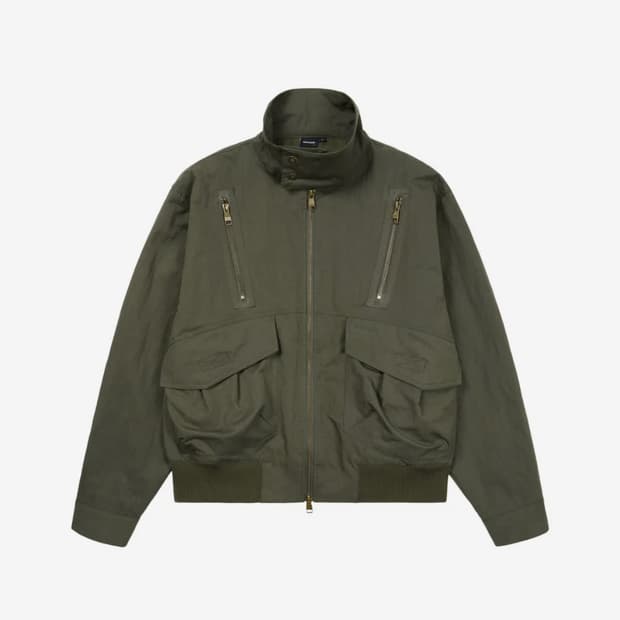 아캄 자켓 Zippered High Neck Jacket (Khaki)