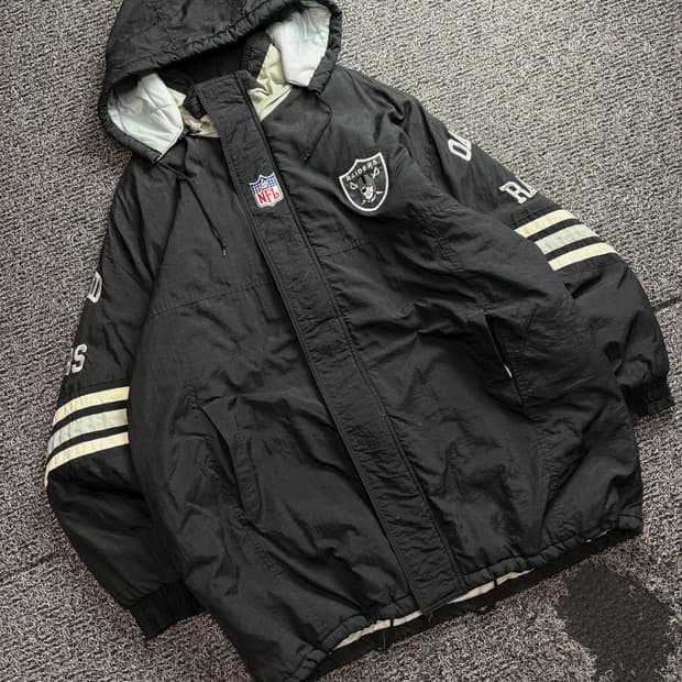 NFL 오클랜드 레이더스 스타터 올드스쿨 자켓 3688