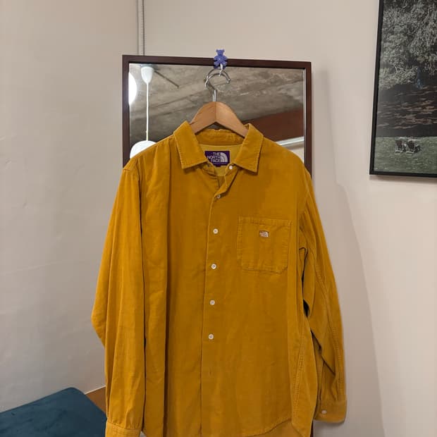 노스페이스 퍼플라벨 코듀로이 셔츠 머스타드