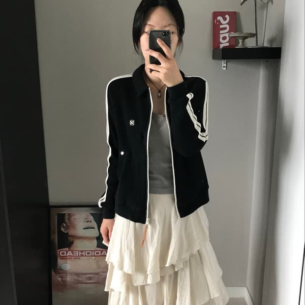 세터 로턴 벨루어 칼라 자켓 블랙