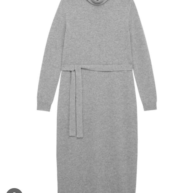 띠어리 Theory 벨티드 터틀넥 100 캐시미어  니트 원피스 P사이즈