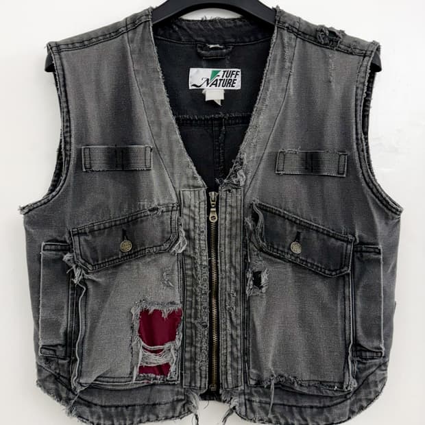 Vintage Distressed Turf Nature Denim Ve