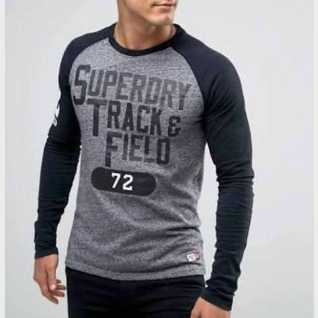 슈퍼드라이 트랙 앤 필드 롱슬리브 L