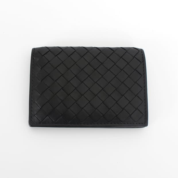 BOTTEGA VENETA 보테가 베네타 인트레치아토 블랙 카드 지갑