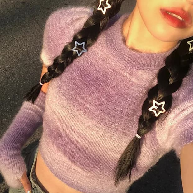 y2k 별모양 컬러 헤어핀 세트