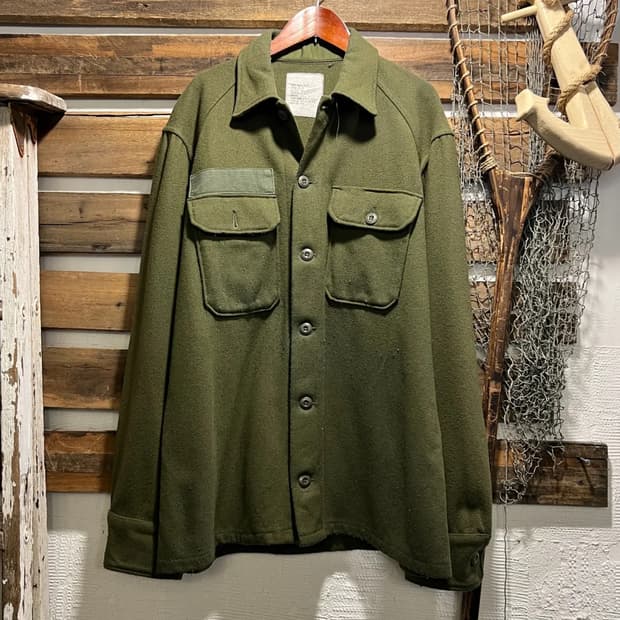 [M]80's 오리지널 U.S ARMY OG-108 밀리터리 울 셔츠