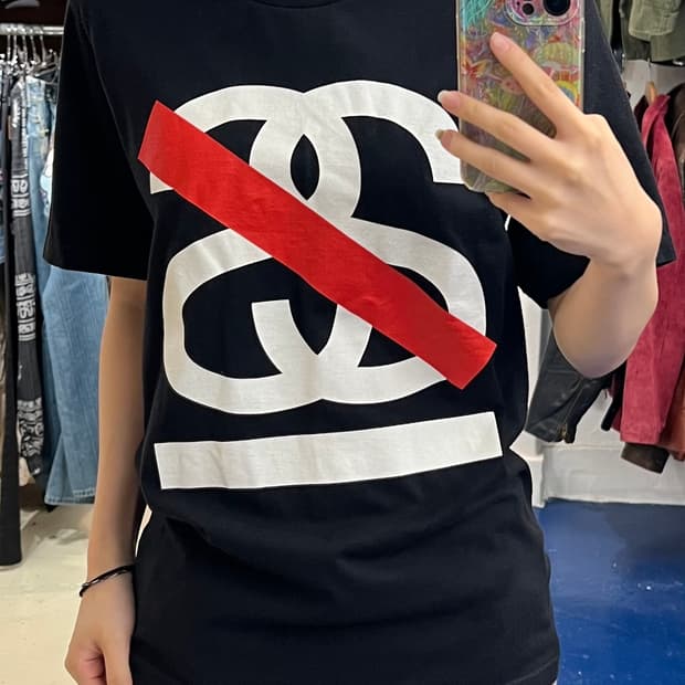 Stussy 스투시 샤넬 부틀랙 반팔티