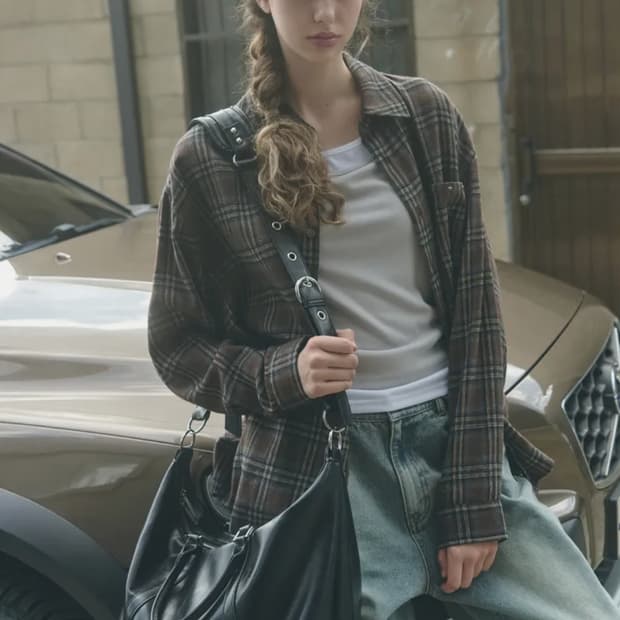 보부상 레더리 보스턴 버킷 토트 크로스백