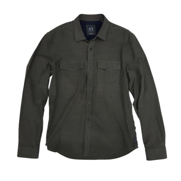 Armani Exchange 투포켓 코듀로이 셔츠
