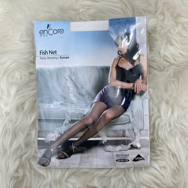 아이보리 망사 스타킹