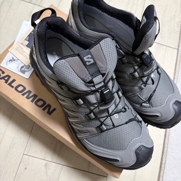 [270] 실착x 살로몬 XA 프로 3D GTX 퓨터 블랙실버클라우드 