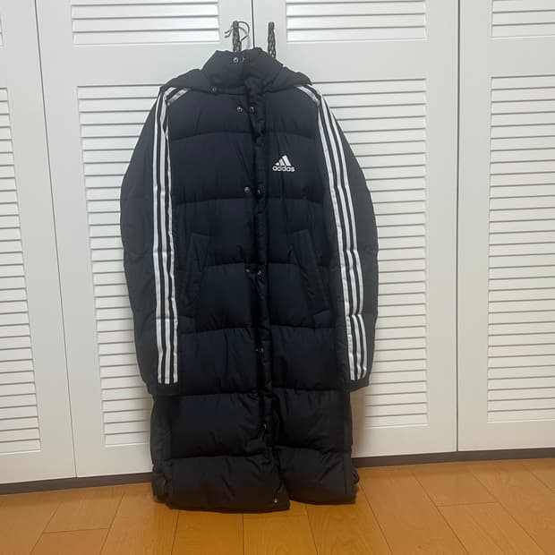 아디다스 3ST 삼선 롱패딩 M