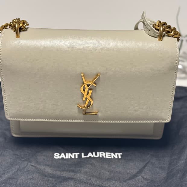 입생로랑 선셋 미디엄 아이보리 금장