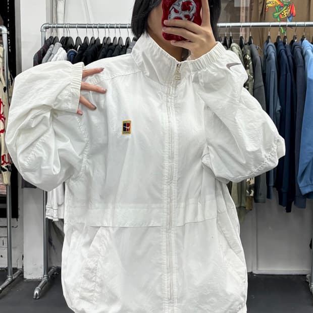 나이키 올드스쿨 화이트 바람막이