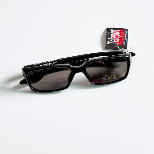 90s TELEPORT 블랙 볼드 스퀘어 빈티지 선글라스