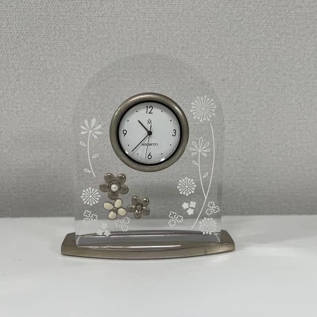 미키모토 펄 진주 아치형 탁상시계 MIKIMOTO 10번