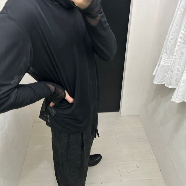 youth structured wide pants black flower