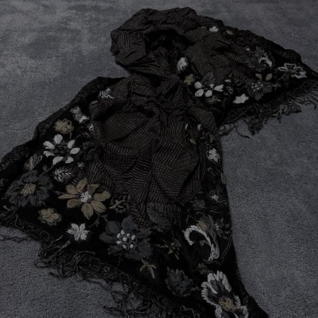 vintage fairy grunge floral muffler