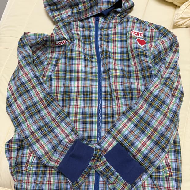 더뮤지엄비지터 LOVE CHECK JACKET L 사이즈 