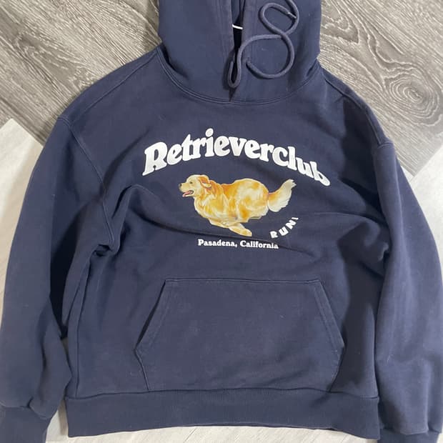 리트리버 클럽 네이비 후드티