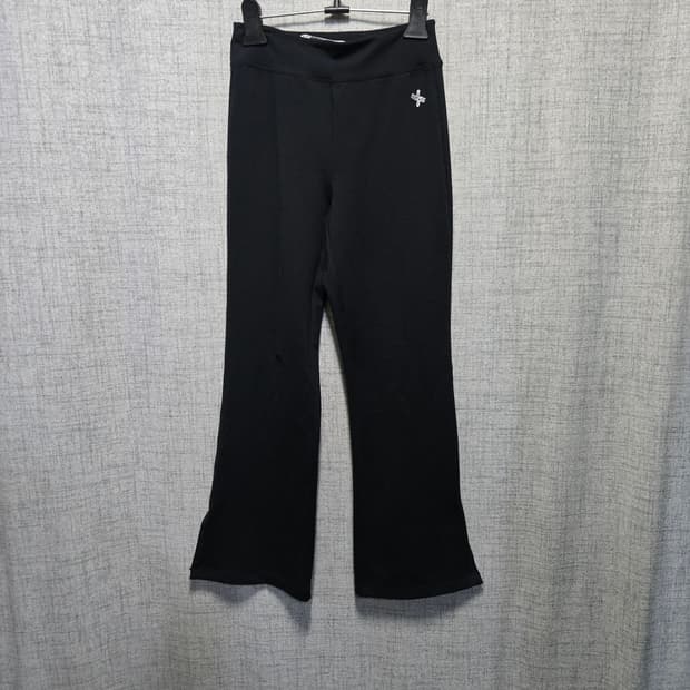 젝시믹스 블랙 부츠컷 융 트레이닝 바지 