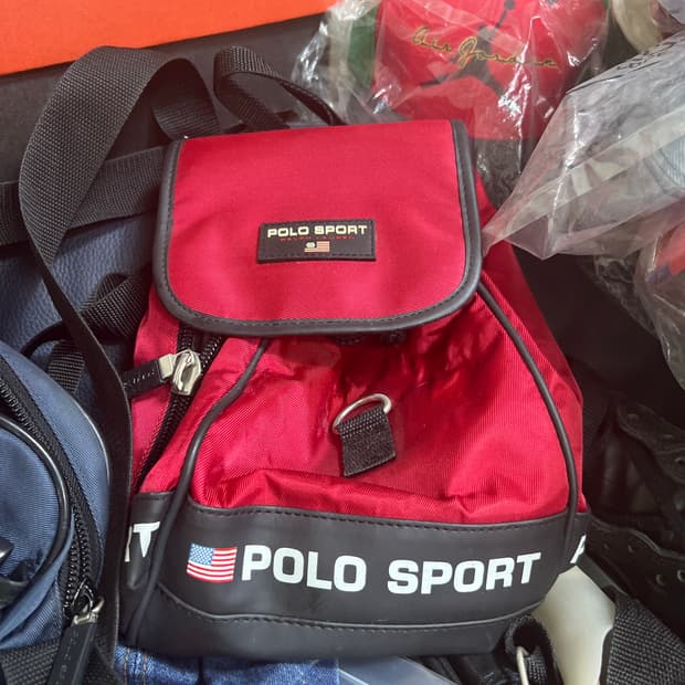 폴로스포츠 레드 팩백