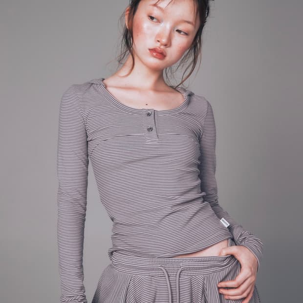 유희 HOODIE LONGSLEEVE_GRAY
