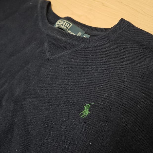 폴로 정품 네이비 니트 100% 코튼 면 M 사이즈 100 - 105