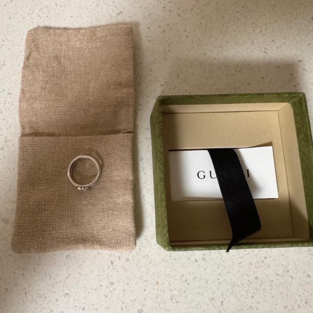 구찌 인터로킹 더블링 G 반지 12호