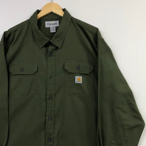 Xxl 칼하트 카키 워크 빅셔츠