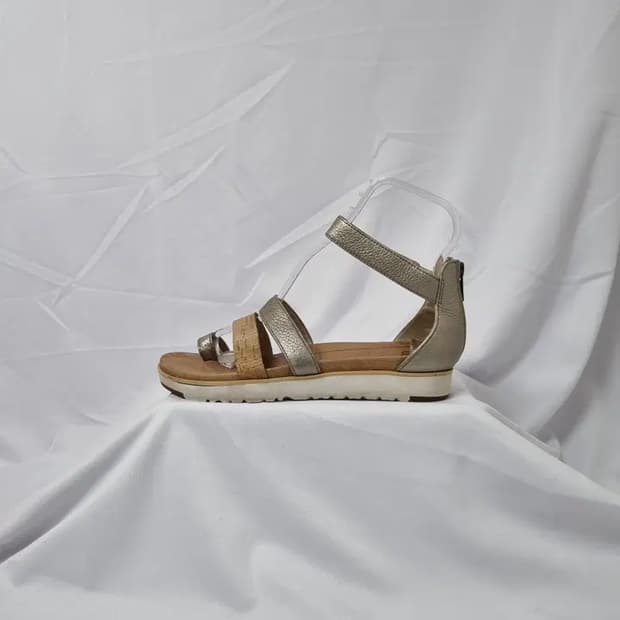 230 어그 ugg 지나 그레이 골드 스트랩 샌들 슬리퍼