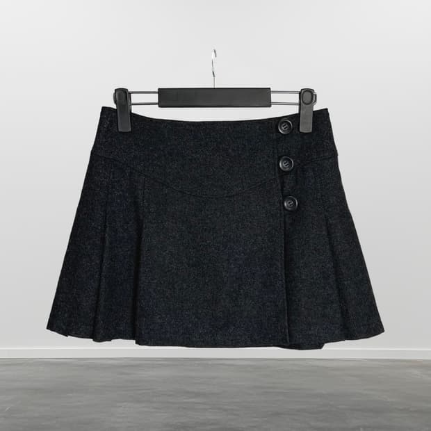 [JILLSTUART] 버튼 울 랩스커트