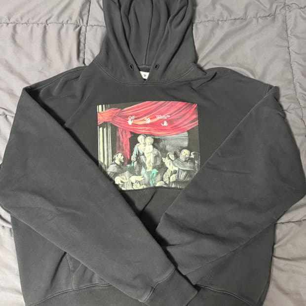 [M] 오프화이트 Off-White 카라바지오 애로우 후드 블랙 후드티