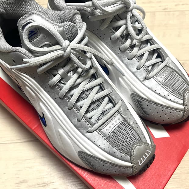 나이키 샥스 R4 화이트 레이서 블루