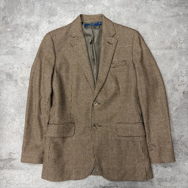 폴로 랄프로렌 하운드투스 울 체크 블레이저
