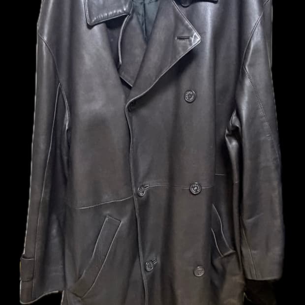 에르메스 가죽 코트