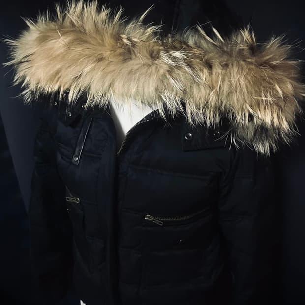 울프죠 라쿤퍼 하이넥 패딩