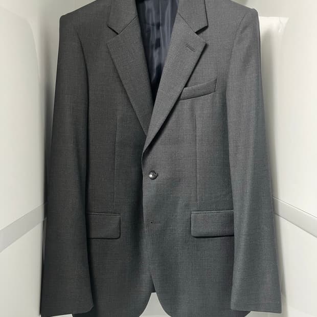 솔리드옴므 그레이 패턴 블레이져 100사이즈