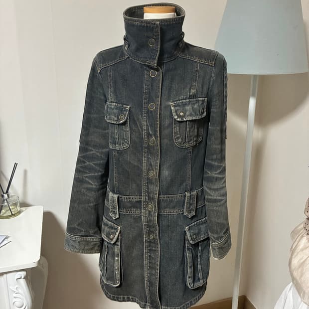 Y2K 청 원피스 자켓