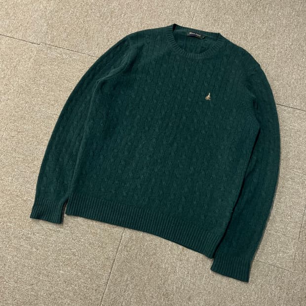 빈폴 캐시미어 함유 꽈배기 니트