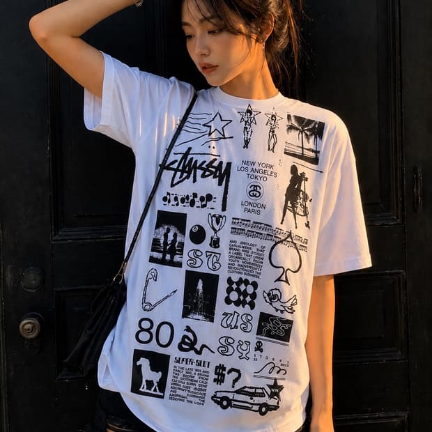 STÜSSY 스투시 사라 티셔츠