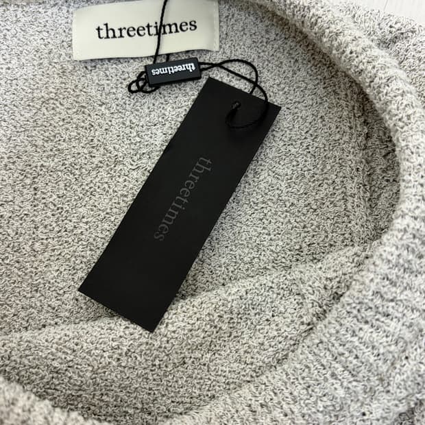 쓰리타임즈 꽈배기 니트 롱스커트