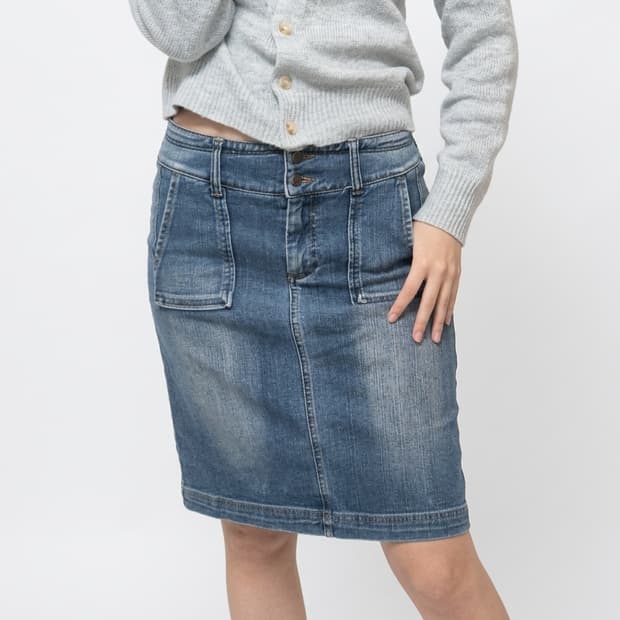 톰보이 빈티지 데님 스커트