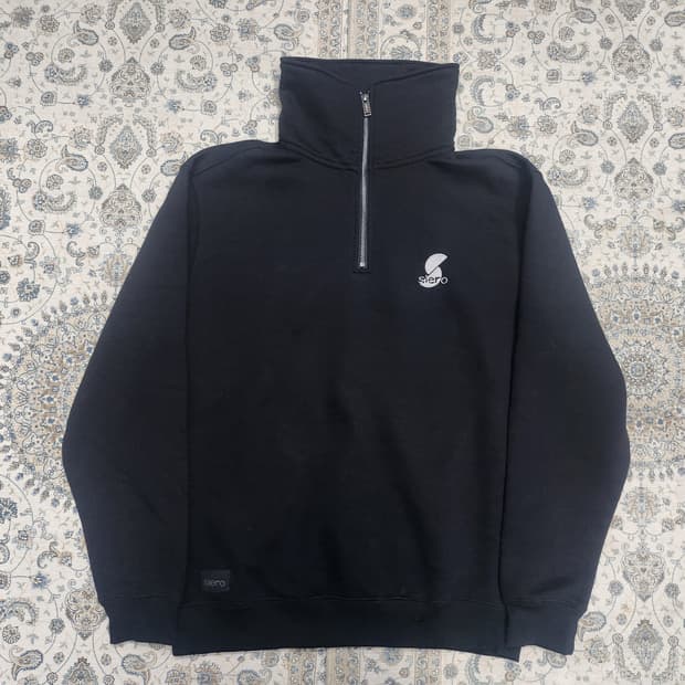 siero 씨에로 블랙 하프넥 기모 맨투맨 M