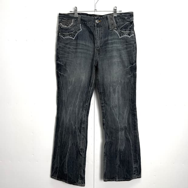 oririn 펑크 데님 팬츠