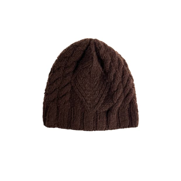 cable knit beanie