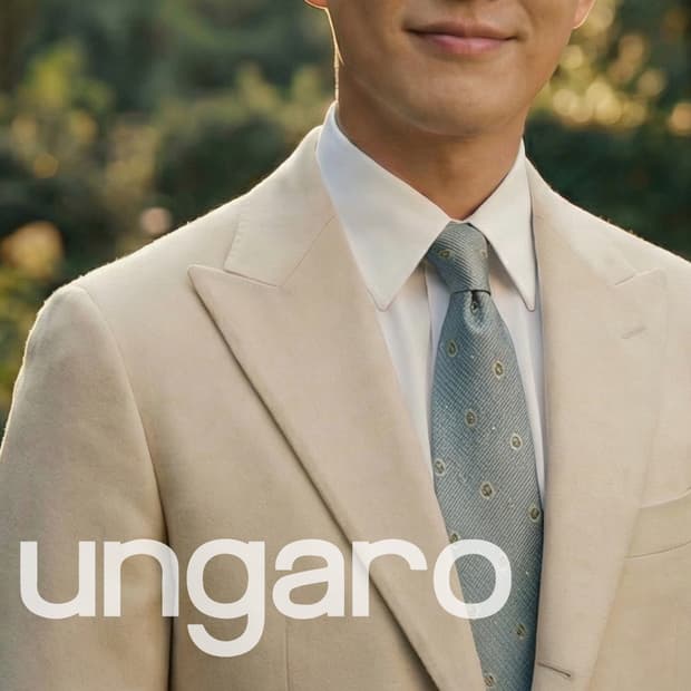 웅가로 스카이블루 도트 패턴 넥타이 9.7cm A+등급 A19724