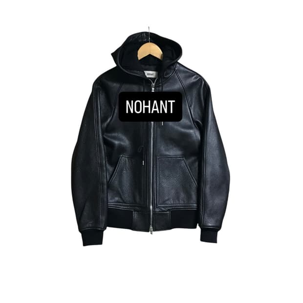 노앙 통가죽 레더 투웨이 후드자켓