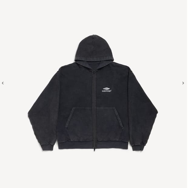 발렌시아가 3b스포츠 인사이드 아웃 후드집업 XL