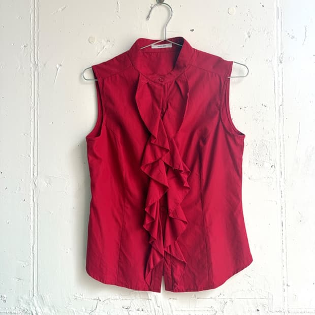 peyton place frill sleeveless